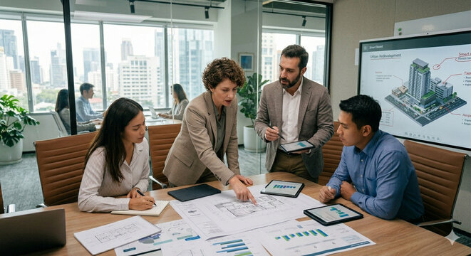 business team working together