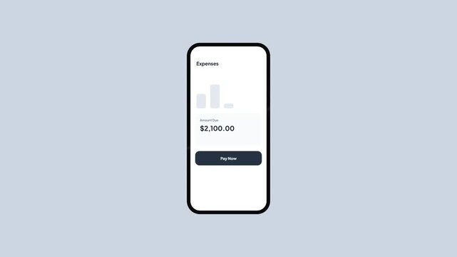 Mobile banking application showing apartment rent payment and successful monthly housing transaction