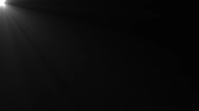 High-quality stock footage of sun rays light effects, overlays or flare glow array isolated on black background. overlay, light transition, effects 