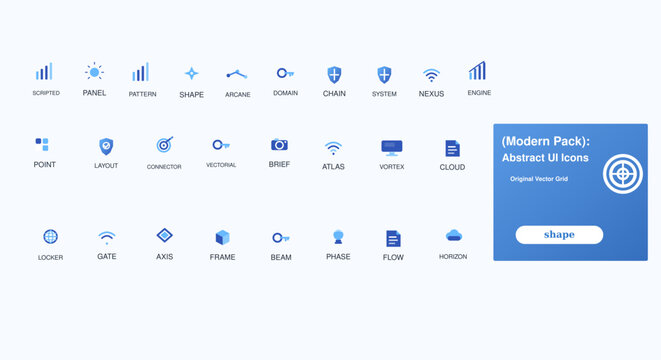 Mobile app icon set showcasing diverse digital service symbols for creative project mockups.