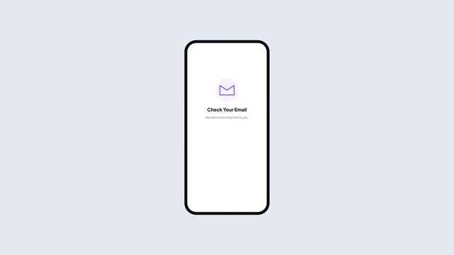 Violet Purple Mobile UI Password Recovery and Account Security Animation