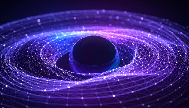 Celestial Nexus: Witness the immense gravity of a celestial body, captured in an artistic portrayal of its gravitational pull. A nexus of cosmic energy, rendered with intricate detail.