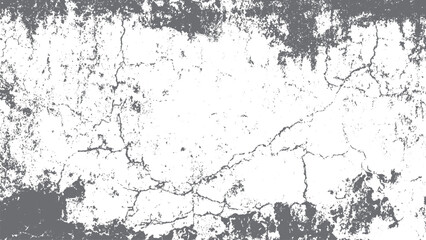 Fototapeta premium Dark monochrome grunge background with scratches chips dust and distressed vintage texture vector illustration