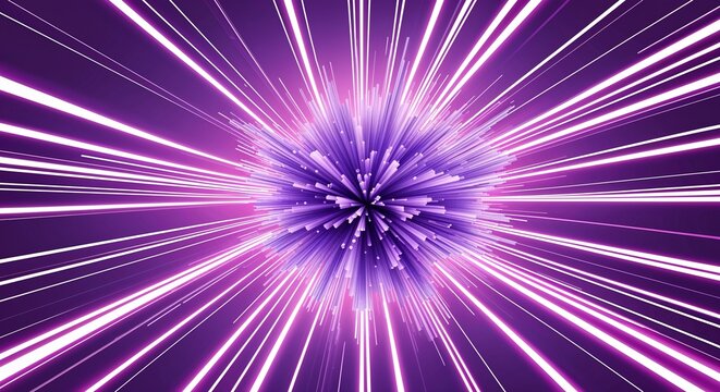 High intensity periwinkle color energy burst with dynamic glowing lines