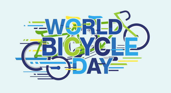 World Bicycle Day awareness campaign logo.