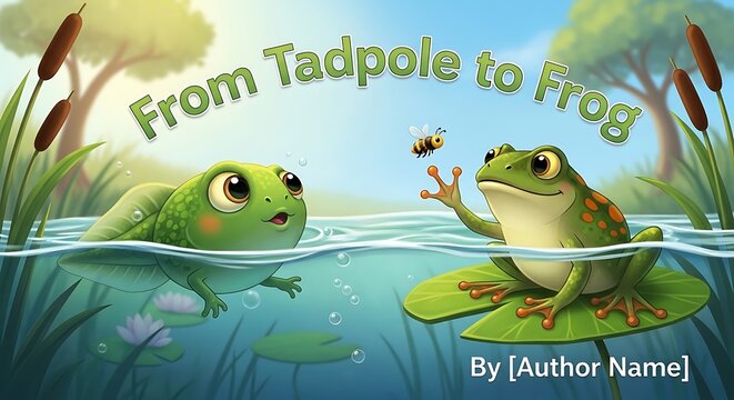 Frog Tadpole Transformation Amphibian Life Cycle.