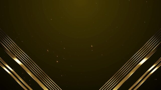 Luxury Golden Abstract with Glowing Particles and Geometric Lines Background Loop