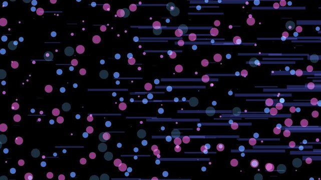 abstract flying color circles, seamless looping