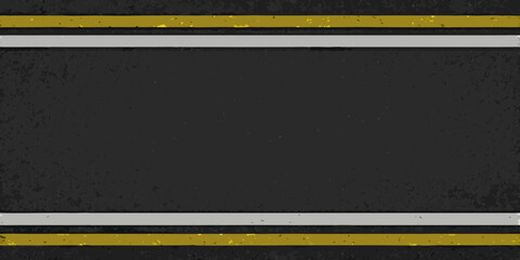 Asphalt road with yellow lane markings top down view © Kabita
