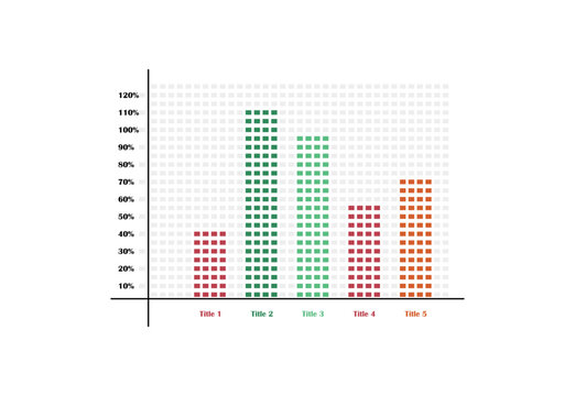 Business Column Graph with Pixel Dots
