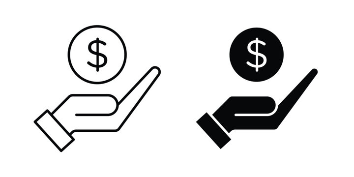 Borrower icon, symbols pack for UI designs.