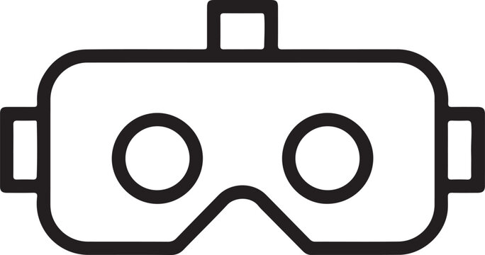 Minimalist virtual reality headset icon design