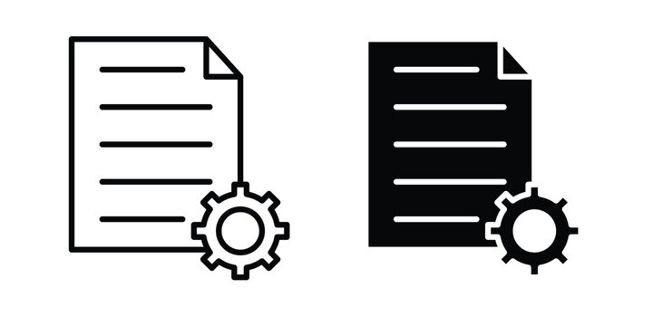Content management icon, symbols pack for UI designs.