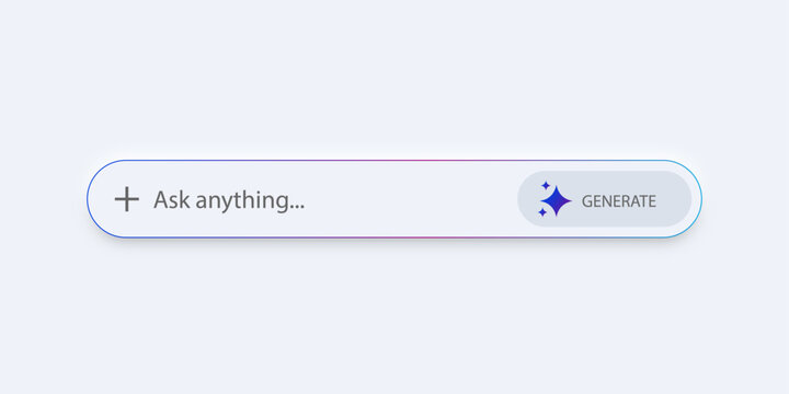 AI Input UI &ndash; Artificial Intelligence Prompt and Search Interface Bar