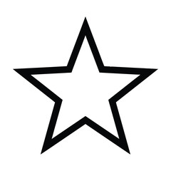 Fototapeta premium Black star symbol on white background