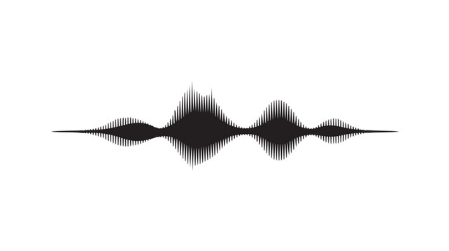 Sound wave pattern for audio and music concepts