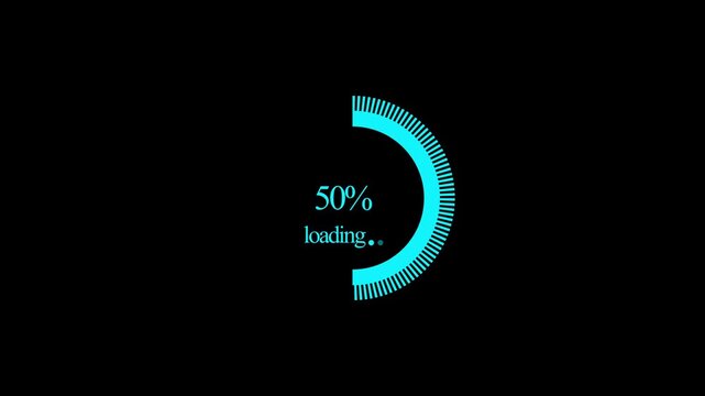 Orange Bar Circle animation on black background screen orange circles icon on background.animation video