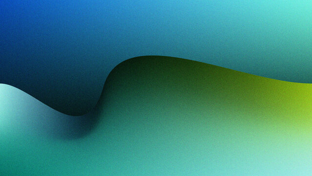 Abstract blue and green vector background design featuring a blank curled paper corner and elegant light waves for a professional business document template or office wallpaper illustration