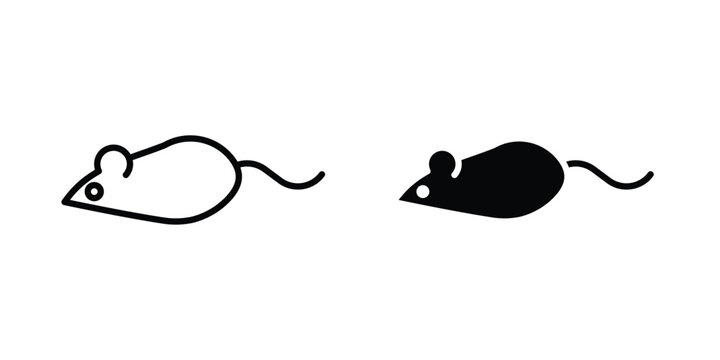 Mouse animal icon, symbols pack for UI designs.