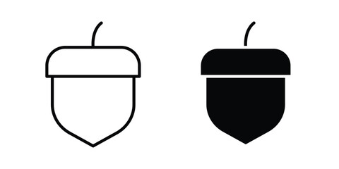 Oak nut icon, symbols pack for UI designs. © Win