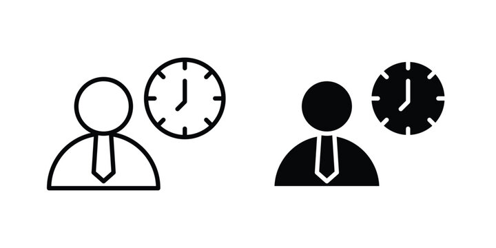 Office hours icon, symbols pack for UI designs.