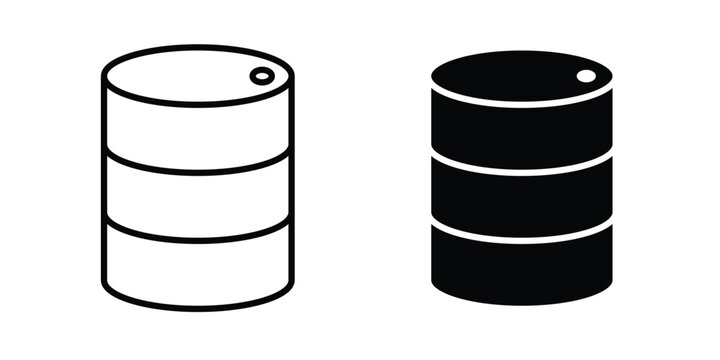 Oil drum container icon, symbols pack for UI designs.