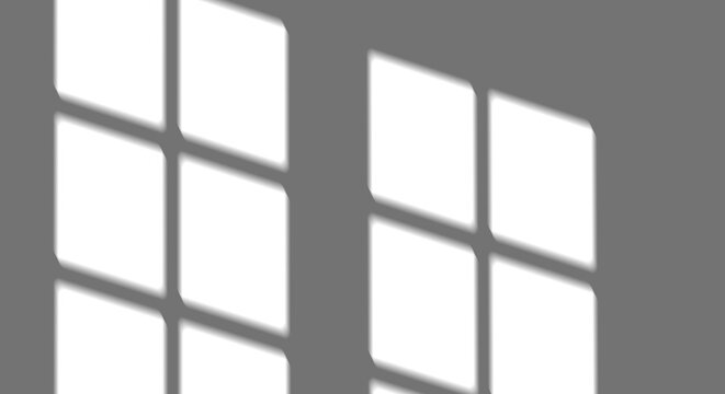 Window diagonal shadow overlay effect isolated on transparent backgrounds 3d illustrations png