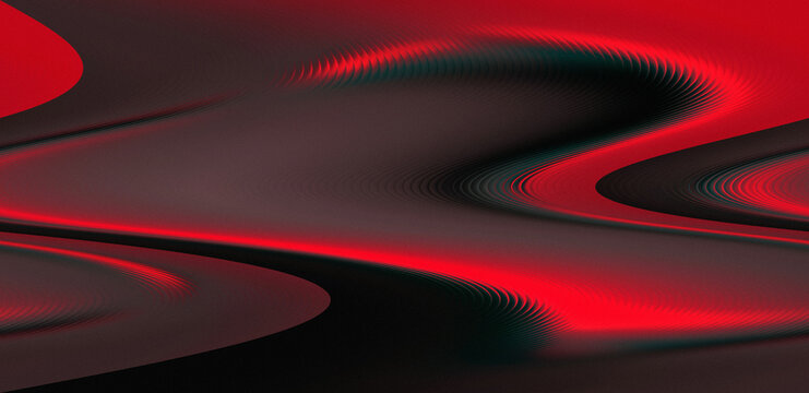 Abstract Red and Black Swirling Wave Pattern with Textured Gradient Background