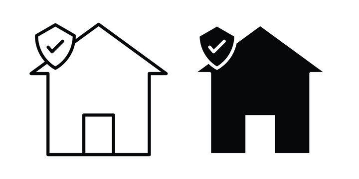 Safe home icon, symbols pack for UI designs.