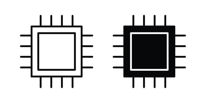 Semiconductor icon, symbols pack for UI designs.
