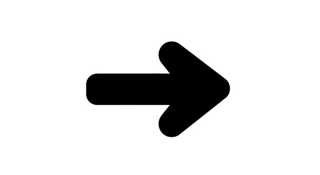 Black Arrow Pointing Right Direction 1.