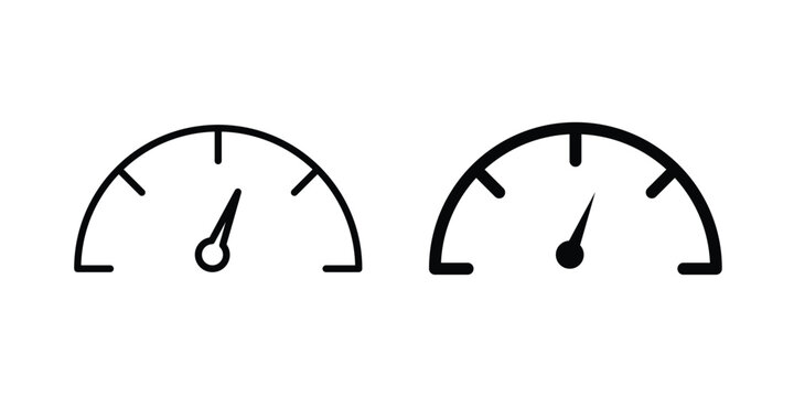 Speedometer icon, symbols pack for UI designs.