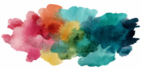 A vibrant watercolor display of blended colors showcases a spectrum of hues, invoking feelings of creativity, imagination, and artistic expression.  © PS  GALLERY 