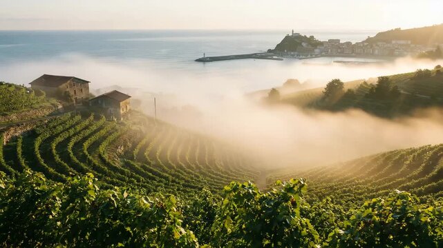 cantabrian sea basque country timelapse video