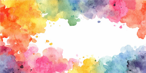A vibrant and colorful abstract watercolor background, creating an array of rainbow hues. © DAKU MOHARAJ
