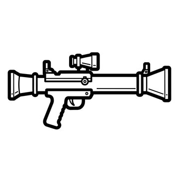 Rifle with silencer and scope.