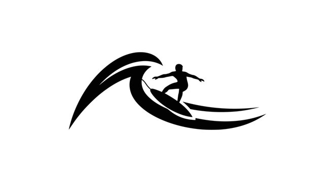 Man surfing on a wave board.