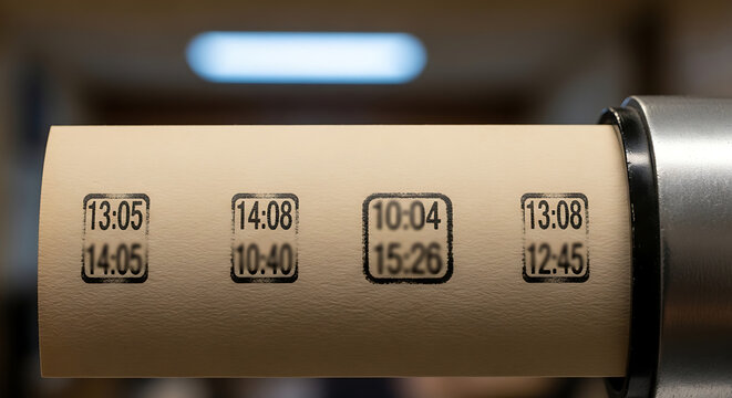 Closeup of clock dial numbers.