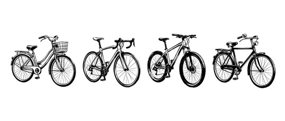 Obraz premium bicycle , Traditional Chinese Brush , strokes swirl style