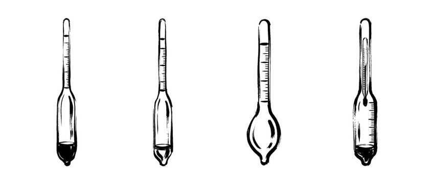 hydrometer , Traditional Chinese Brush , strokes swirl style