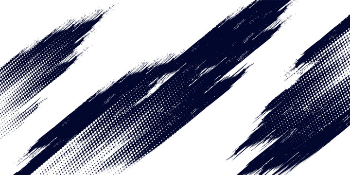 Dots halftone white \u0026 blue color pattern gradient grunge texture background. Dots pop art comics sport style vector illustration