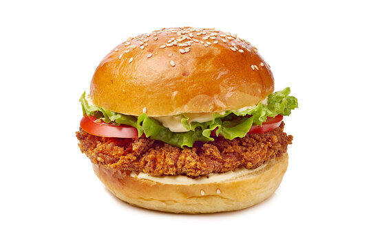 Professional food photography capturing appetizing chicken sandwich for marketing purposes