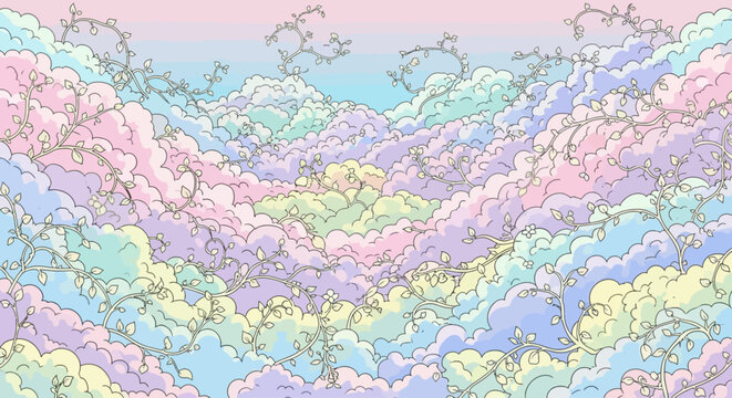 Colorful abstract shapes and patterns.