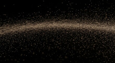 Obraz premium White dust particles streaking through the air on black background. Concept speed, motion effect, abstract texture, energy, dynamic backdrop, design resource, commercial visual content. Generative AI.