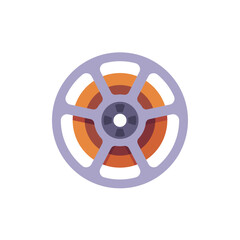Obraz premium film reel, cinema equipment, colorful illustration