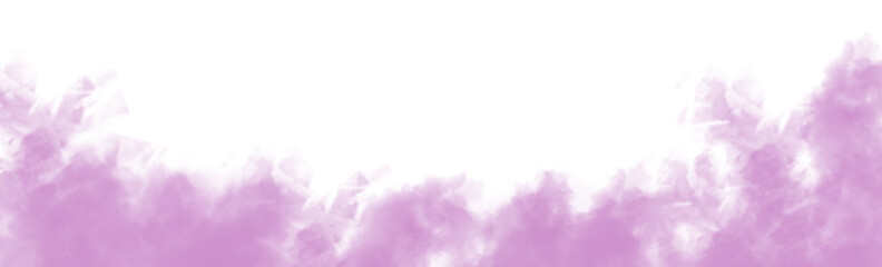 Fototapeta premium abstract purple smoke, lavender cloud border, white background mist, ethereal fog frame, purple vapor graphic, soft smoke footer, digital art backdrop, mystical haze element, cinematic dreamy cloud