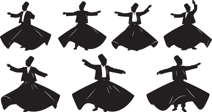 Whirling Dervish Silhouettes &ndash; Sufi Dance and Spiritual Devotion