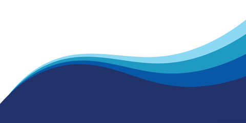 Vector-layered blue water wave banner template. Presentation template. EPS10 © Nur