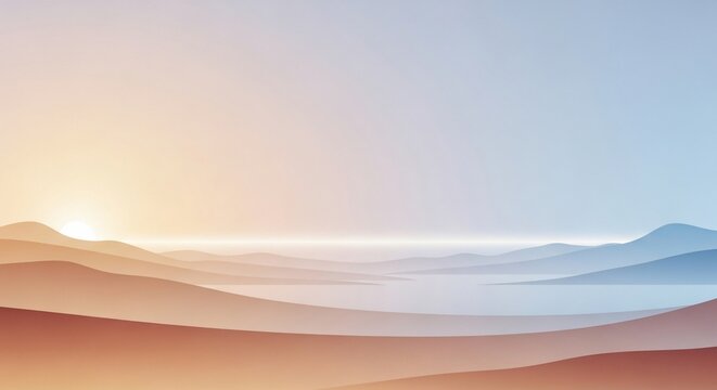 Abstract mountain landscape illustration