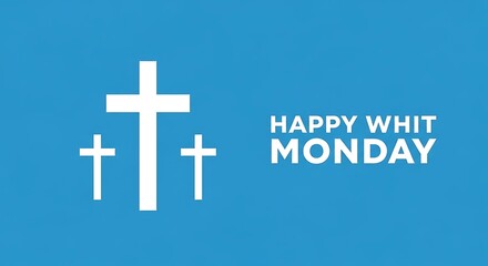 Happy whit monday cross design